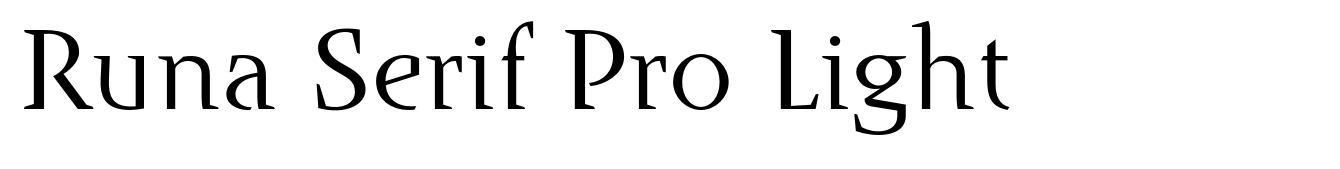 Runa Serif Pro Light